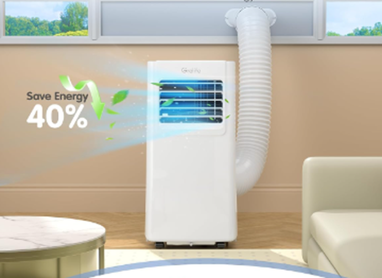 aire acondicionado portatil en un hogar moderno