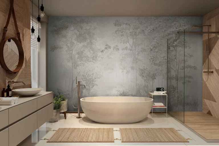 Cómo elegir el mejor deco mural para tu baño y transformar su estilo 18 bano moderno con deco mural elegante