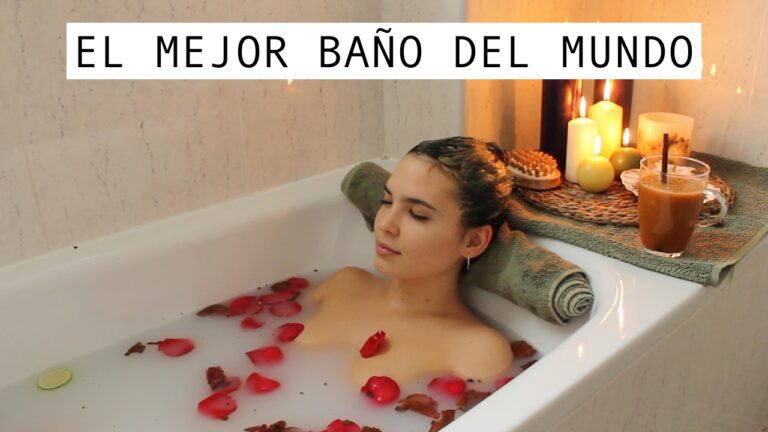 bano relajante en una tina llena