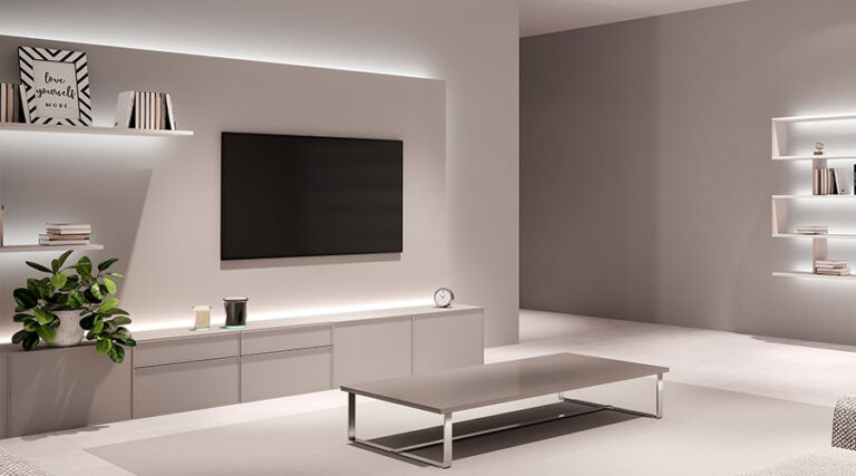 Cómo elegir la mejor cinta LED para iluminar tus muebles 20 cinta led iluminando un mueble elegante