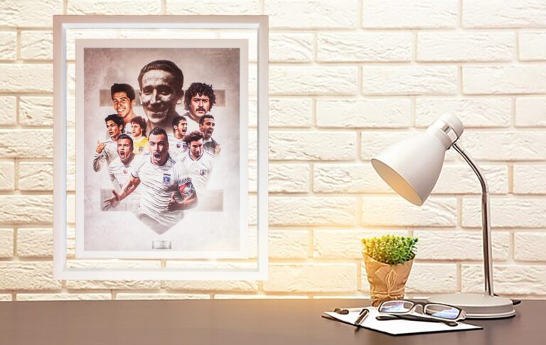 cuadro de colo colo en una pared