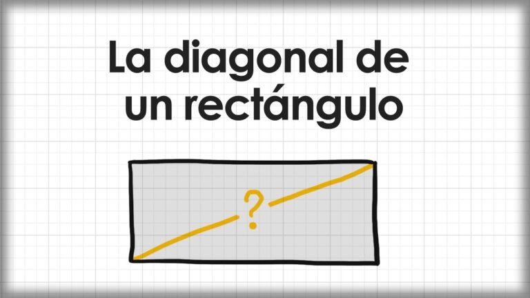 diagonales de un rectangulo sobre fondo blanco