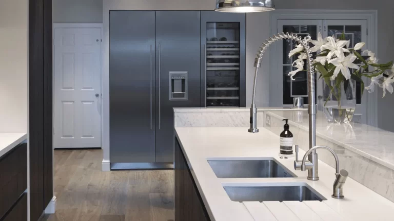 lavaplatos doble elegante con mueble moderno