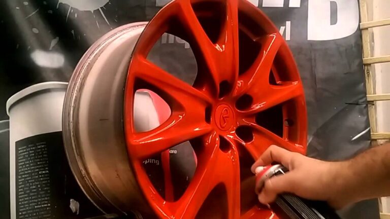 Cómo elegir el mejor spray para pintar llantas y durabilidad 18 llanta pintada con spray colorido