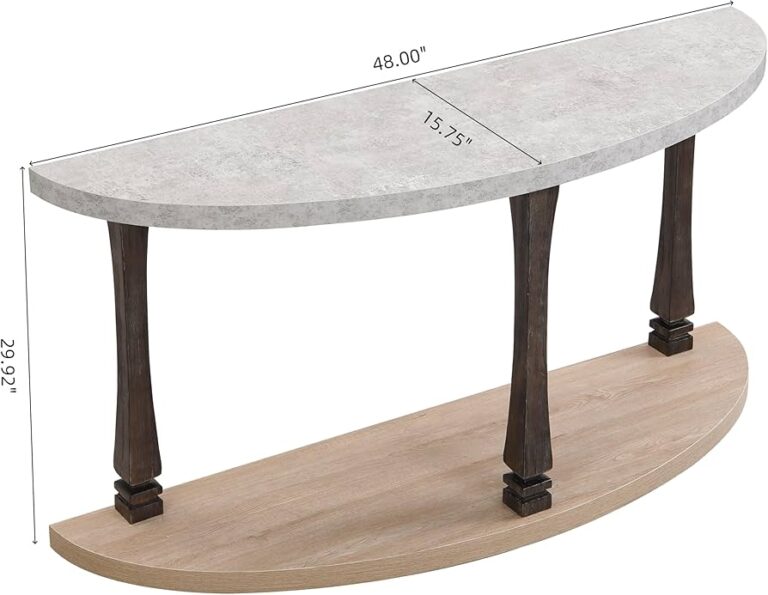 mesa media luna en ambiente moderno