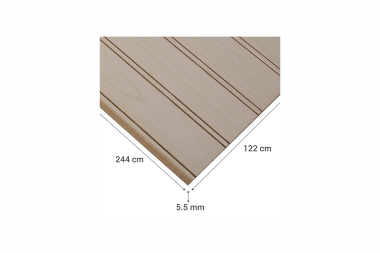 tablero mdf ranurado en color maple