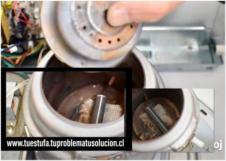 tecnico revisando estufa a parafina
